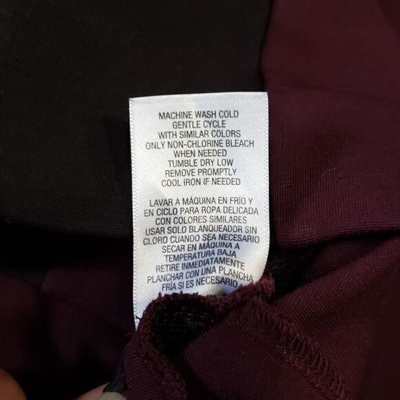 Attention Eggplant Purple Black Color Block Pencil Skirt XLARGE - Picture 10 of 10